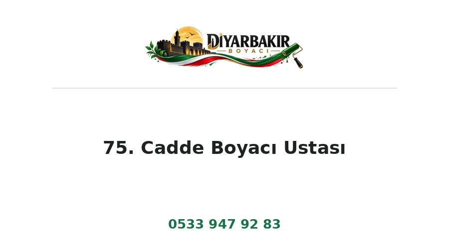 75. Cadde Boyacı Ustası – Diyarbakır Boyacı Ustası