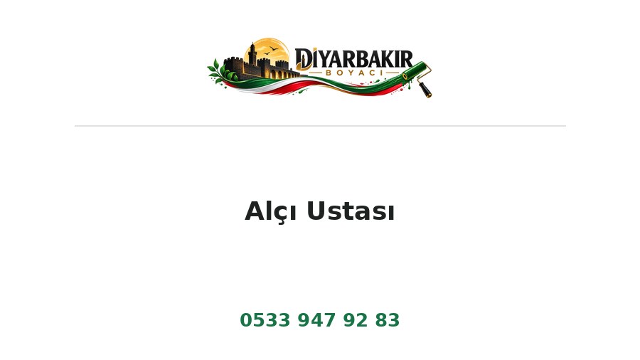 Alçı Ustası – Diyarbakır Boyacı Ustası
