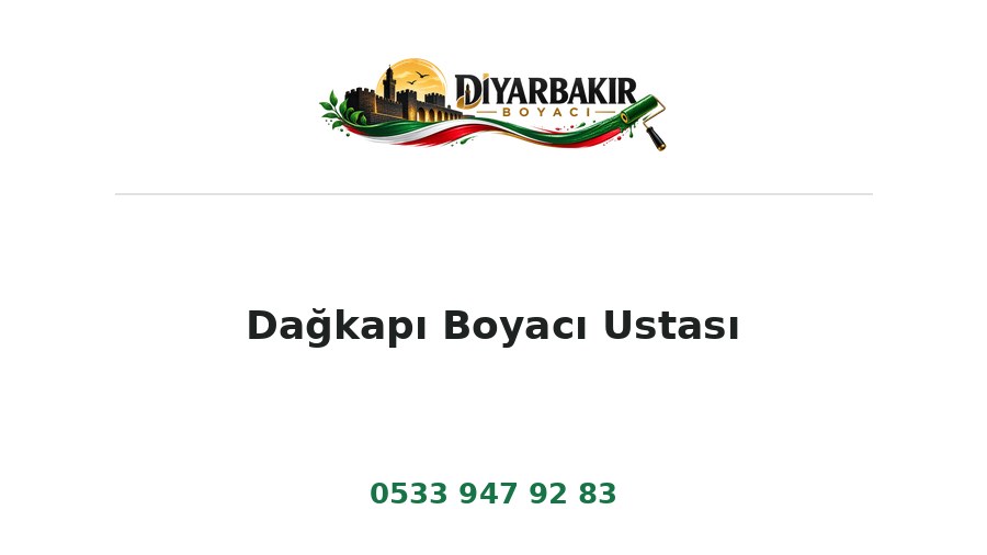 Dağkapı Boyacı Ustası – Diyarbakır Boyacı Ustası