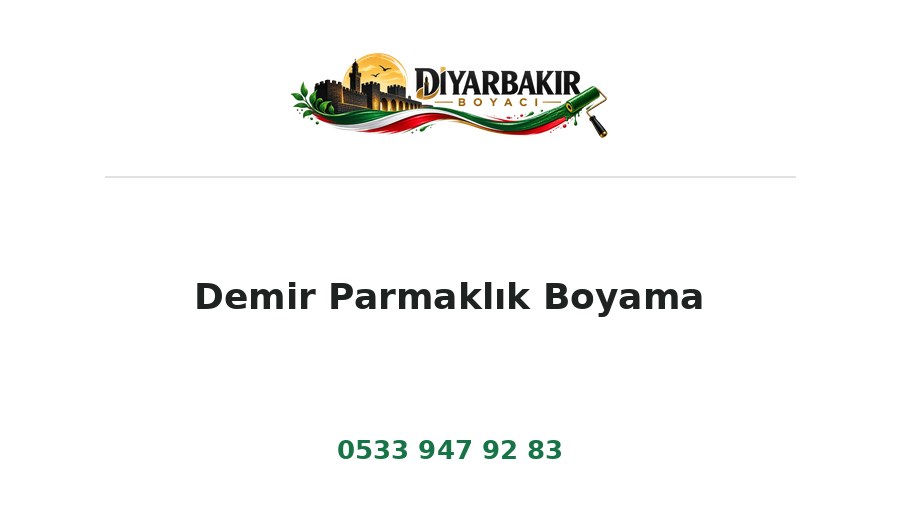 Demir Parmaklık Boyama – Diyarbakır Boyacı Ustası