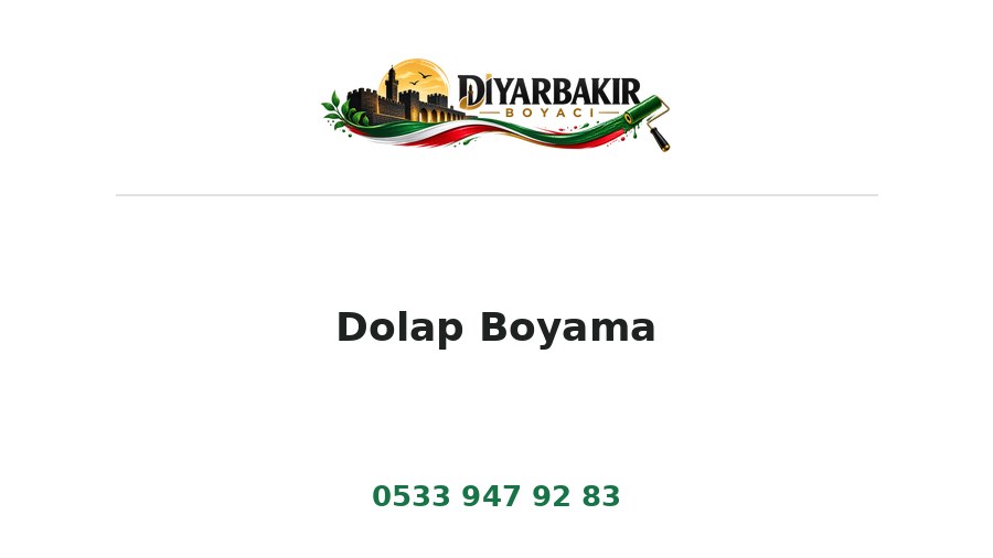 Dolap Boyama – Diyarbakır Boyacı Ustası