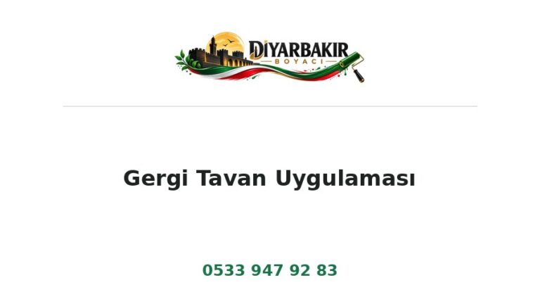 Gergi Tavan Uygulaması – Diyarbakır Boyacı Ustası