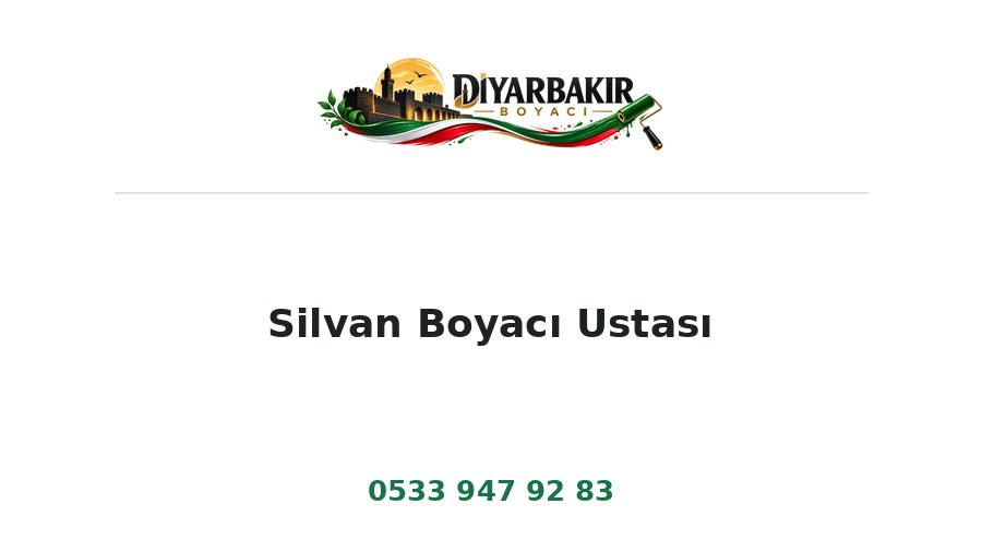 Silvan Boyacı Ustası – Diyarbakır Boyacı Ustası