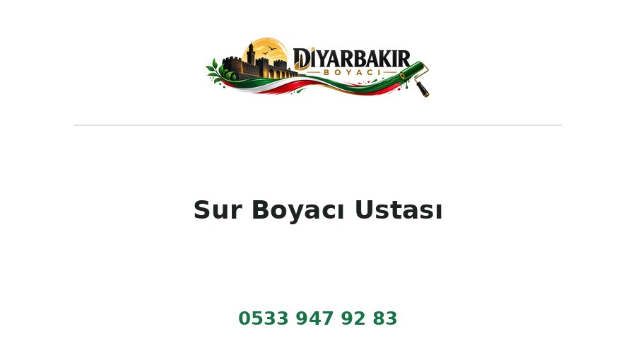 Sur Boyacı Ustası – Diyarbakır Boyacı Ustası